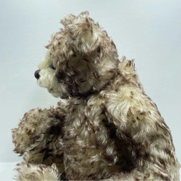 Antique Old Teddy Bear Brown mohair open mouth Embroidered Nose - Picture 7 of 10